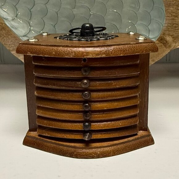 VINTAGE Wooden Mini Chest of Drawers Coaster Set Wood/Cork - Picture 1 of 12